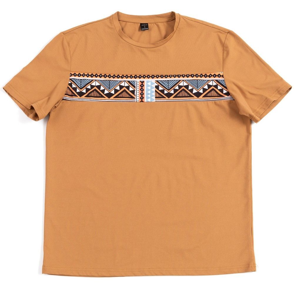 Shein‎ Performance Stretch Mens Aztec Southwestern Graphic T Shirt Size Large
